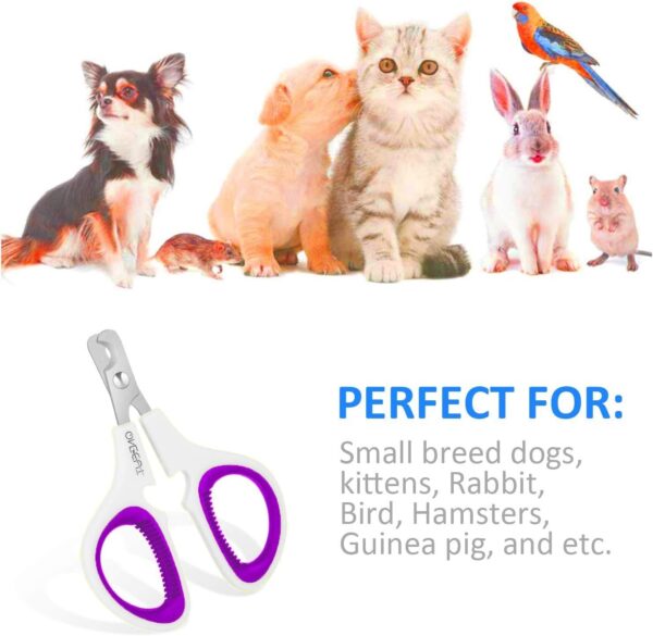 OneCut Pet Nail Clippers, Update Version Cat & Kitten Claw Nail Clippers for Trimming, Professional Pet Nail Clippers Best for a Cat, Puppy, Kitten & Small Dog (Purple) - Image 5