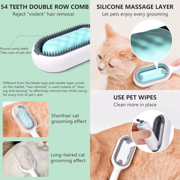 1 PCS Cat Hair Remover,Cat Brush,Cat Brushes for Long Haired Cats,Cat Grooming Brush,Dog Brushes for Shedding,Dog Grooming Brush,Cat Hair Brush,Cat Grooming,Pet Hair Brush(3 in 1) - Image 5