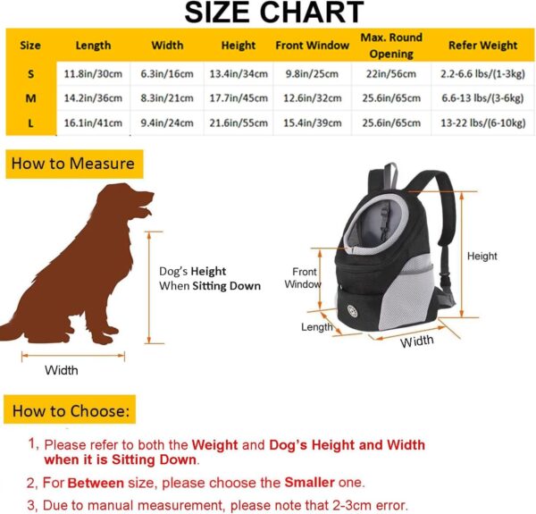 Dog Cat Carrier Backpack for Small/Medium Pets, Adjustable Head Out Front Breathable Bag for Doggy Puppy Kitten, Waterproof Bottom Rucksack for Outdoor Travel Walking, Airline Approved (M, Rose Red) - Image 2