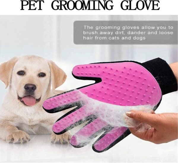 Gentle Deshedding Grooming Gloves for Dogs, Cats, and Horses – Efficient Pet Hair Remover and Massage Mitts, Enhanced Five Finger Design, 1 Pair - Image 5