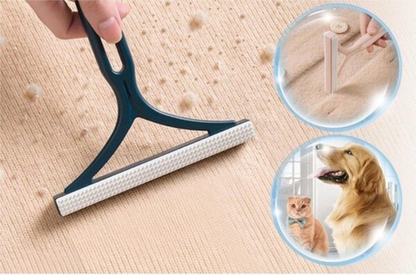 Household Hair Remover Reusable Lint Brush Hair Remover Carpet Lint Tool Silicone Double Sided Pet Hair Remover Lint Remover Clean Tool Shaver Sweater Cleaner Fabric Shaver Scraper for Clothes Carpet - Image 2