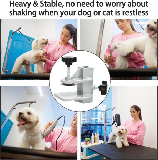 foxwake Pet Grooming Table Arms Clamp Metal, Heavy Duty Aluminium Alloy Dog Cat Hair Cut Holder Accessories Fixture Fixation (Inner Dia 22 * 22mm) - Image 3