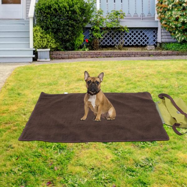 STOBOK Outdoor Dog Bed Foldable Portable Pet Mat Waterproof Dog Bed Warming Blanket for Dogs and Cats Travel Hiking Camping - Image 7