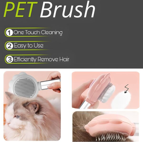 Dog Brush Cat Grooming Brush Cat Hair Brush Massage Tool Dog Grooming Brush Dog Grooming Kit Ideal for Effectively Eliminate Tomentosis Undercoat Tangles - Image 2