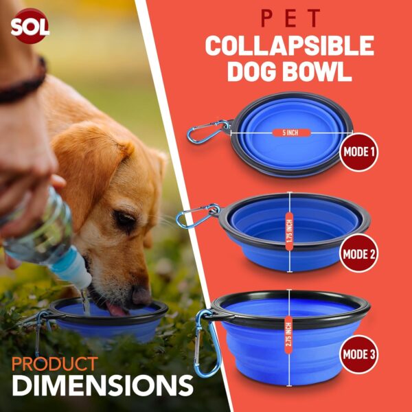 2pk Collapsible Dog Bowl | Portable Dog Water Bowl | Travel Dog Bowl | Portable Dog Bowl | Collapsible Bowl | Dog Travel Bowl | Collapsable Dogs Drinking Bowl | Foldable Dog Bowl | Pop Up Dog Bowls - Image 2