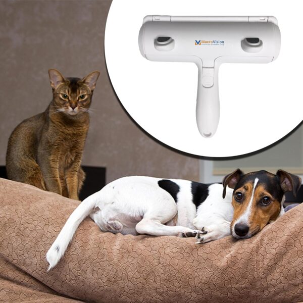 MacroVision Pet hair Remover Roller Reusable Dogs and Cats hair Cleaner Brush, Easy to Use in Bed, Sofa, Rugs, Carpet, and Car. - Image 4