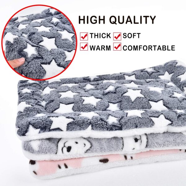 Vejaoo Dog Bed Mattress Multipurpose Machine Washable Puppy Mat Cushions for Small/Medium/Large Dogs and Cat Cages XZ006 (61 * 41 CM, Blue Background & White Stars) - Image 2