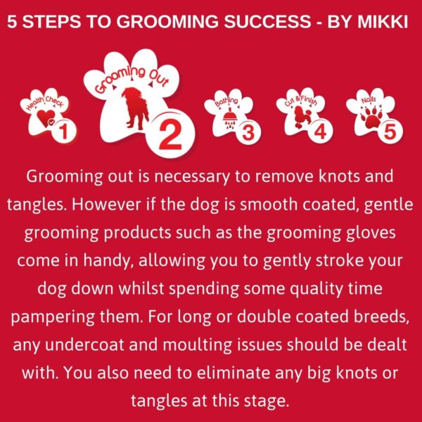 Mikki Dog, Puppy, Cat Grooming Massage Slicker Brush - Gentle, Relaxing Grooming - Large,Black - Image 7