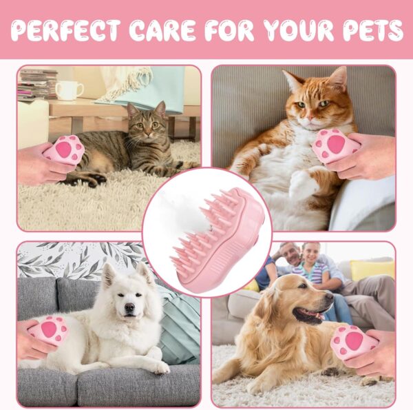 3 In 1 Cat Steam Brush Dog Brushes for Gooming Pet Steam Brush Cat Brush Shape Electric Steamer Spray Massage Brush Self Cleaning Steam Cat Brush for Removing Tangled and Loose Hair - Image 6