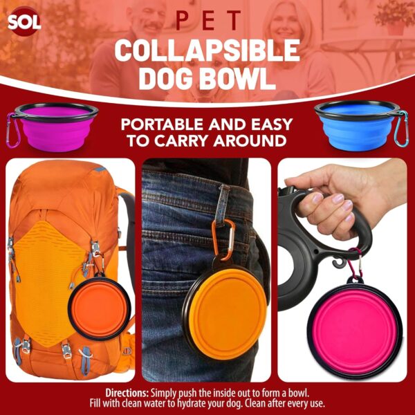 2pk Collapsible Dog Bowl | Portable Dog Water Bowl | Travel Dog Bowl | Portable Dog Bowl | Collapsible Bowl | Dog Travel Bowl | Collapsable Dogs Drinking Bowl | Foldable Dog Bowl | Pop Up Dog Bowls - Image 5