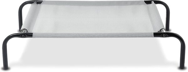 Amazon Basics - Cooling Breathable Raised Elevated Dog Pet Bed, S, Grey, 90 x 55 x 19 cm (L x W x H) - Image 7