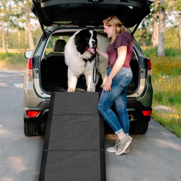 FASNATI 180×50cm Folding Dog Ramp for Cars, Extra Wide & Extra Long, Portable Pet Ramp for Large Dogs with Anti-Slip Tape, Available for Truck,Bed, Car, SUV, Lightweight and Easy Storage - Image 7