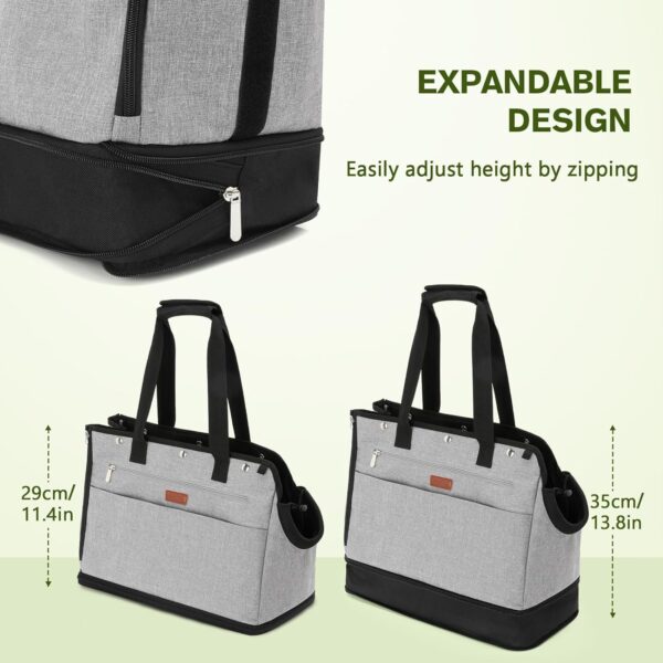 pecute Pet Carrier for Small Dogs and Cats Pet Tote Bag Expandable Cat Carrier with Warm Cloth Portable Puppy Carrier for Outing - Image 3