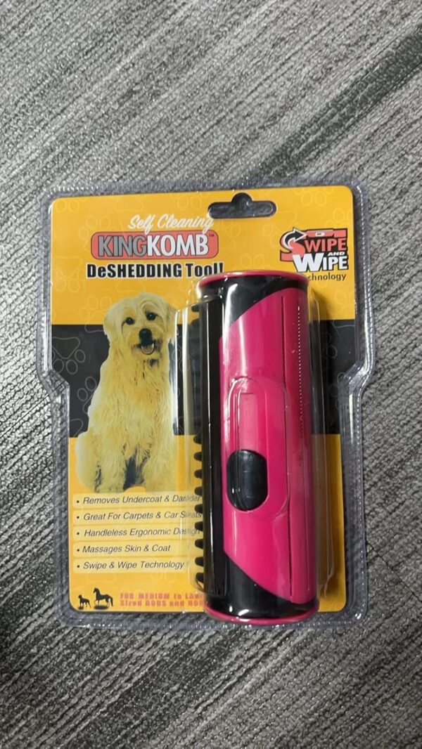 Dog Brush Cat Brush Grooming Comb, 3-in-1 Deshedding and Undercoat Brush, Pet Dematting Comb, Pet Grooming Tool with Cleaning Button for Cat Dog Horses Shedding Brush (Pink) - Image 8