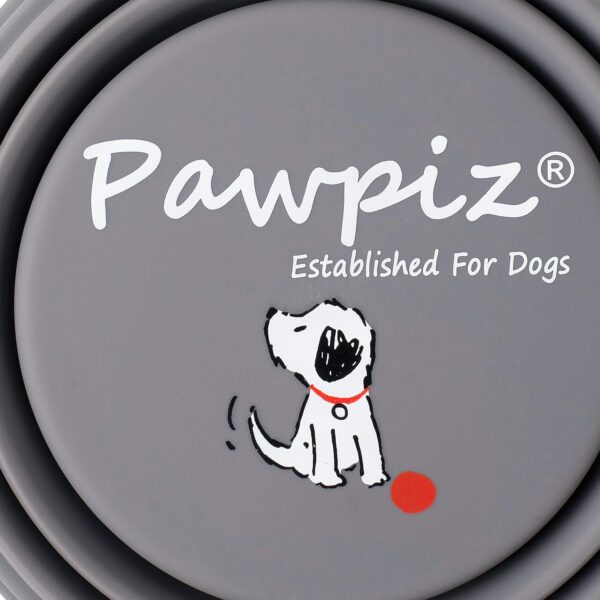 Pawpiz Collapsible Dog Bowl | 450ml | Dog Travel Bowl with Cute Puppy Design & Carabiner | BPA-Free, Food-Grade, Foldable Silicone Bowl | Gift for Small & Medium Pets | UK Brand (Crete Shore) - Image 7