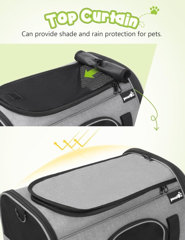 pecute® Pet Carrier Bag Large, Cat Carrier Handbag, Portable Dog Travel Bag, Breathable Mesh Fabric, Suitable for Both Long And Short Trips, Used for Cats and Puppies - Image 4