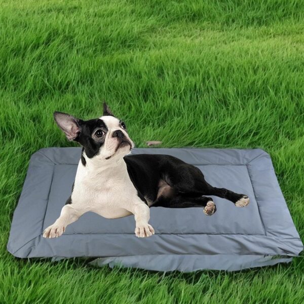 JIAMIAN Pet Bed Mat Dog Camping Bed Folding Lightweight, Waterproof Dog Bed, Camping Dog Bed Portable, Pet Bed Mat, Dog Bed Washable, Orthopedic Dog Bed for Vacation, Camping, Outdoor Using（Grey） - Image 8