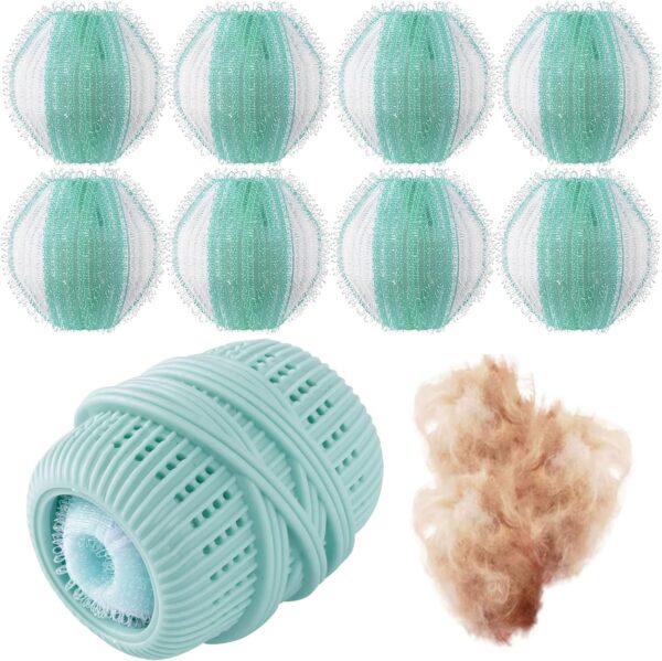 8PCS Pet Hair Remover and Laundry Ball Set, Reusable Dog Hair Remover for Laundry, Lint Catcher Laundry Ball in Washing Machine, Pet Hair Catcher for Clothes, Bedding