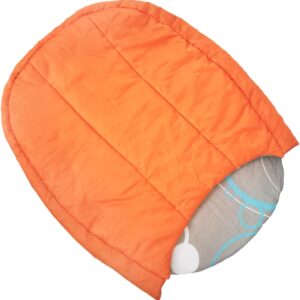 BELLIFFY Warm Pad for Hiking Outdoor Waterproof Dog Bed Sleep Sack Camping Sleeping Bags Portable Dog Bed Small Dog Bed Dog Camping Bed Outdoor Dog Cot Orange Polyester