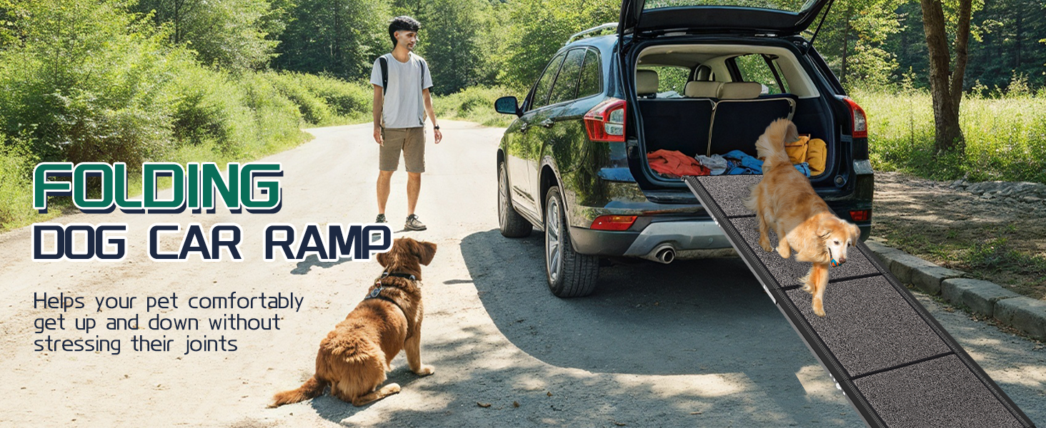 Dog Car Ramp with The Longest Length(71") and Widest Width(20") Ever!