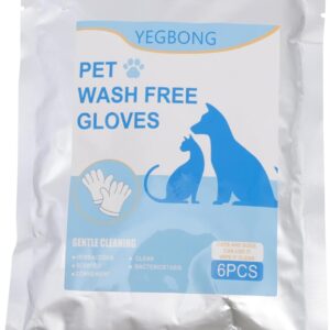 COSMEVIVI 6 Pcs Gloves Household Pet Supplies Dogs Wipes Clean Wipes Pets Washing Cats Wipes Pet Massage Mitt Pet Hair Remover Glove Dog Grooming Mitt Cleansing Wipes Non-woven Fabric