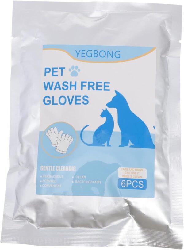 COSMEVIVI 6 Pcs Gloves Household Pet Supplies Dogs Wipes Clean Wipes Pets Washing Cats Wipes Pet Massage Mitt Pet Hair Remover Glove Dog Grooming Mitt Cleansing Wipes Non-woven Fabric