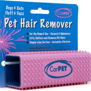 CarPet Pet Hair Remover - Works Perfectly To Remove Dog, Cat & Other Pet Hair from Clothing, Soft Furnishings, Car Interiors, Carpets, Bedding or Any Fabric - Pink