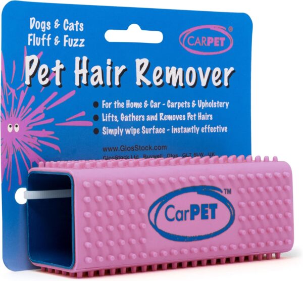 CarPet Pet Hair Remover - Works Perfectly To Remove Dog, Cat & Other Pet Hair from Clothing, Soft Furnishings, Car Interiors, Carpets, Bedding or Any Fabric - Pink