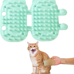 Cat Self Groomer,1 Pcs Double-Sided Self Grooming Cat Brush,Adjustable Silicone Cat Corner Groomer,Cute Bear Shape Cat Corner Brush,2-In-1 Self Cleaning Cat Brush for Corner Table Legs Climbing Frame