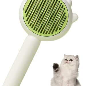 Dog Brush Cat Brush Grooming Comb, Self Cleaning Cat Dog Slicker Brushes, Dog Cat Pet Grooming Shedding Brush - Easy to Remove Loose Undercoat, Pet Grooming Tool for Pets with Long or Short Hair