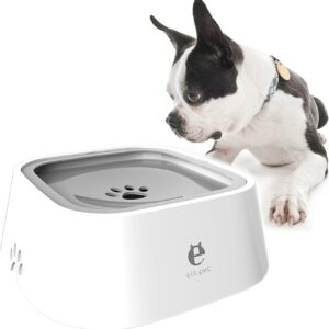 Dog Water Bowl,No Spill Water Bowl,Large Dog Splash-Free Pet Water Dispenser Vehicle Carried Travel Water Bowl for Dogs, Cats & Pets(35OZ) Gray