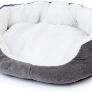 EUGU Thickened PP Cotton Kitten Bed,Dog Cave Bed and Sofa,Cat Bed,Suitable for Pets Weighing Within 3 Kg,Gray