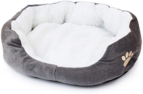 EUGU Thickened PP Cotton Kitten Bed,Dog Cave Bed and Sofa,Cat Bed,Suitable for Pets Weighing Within 3 Kg,Gray