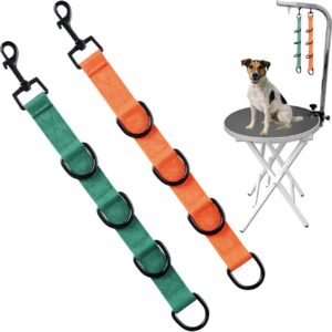 FURSDOLY Dog Grooming Extension Dog Grooming Helper Dog Grooming Loops Dog Grooming Table Straps (Pattern-1)