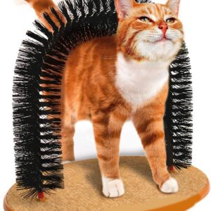 MINGZE Arch Cat Groom Self Grooming Cat Toy Cat Self Groomer, Massager and Cat Scratcher, Scratching Arch Kitten Massaging Pet Self Grooming Bristle Groomer Toy Perfect For Playing And Scratching