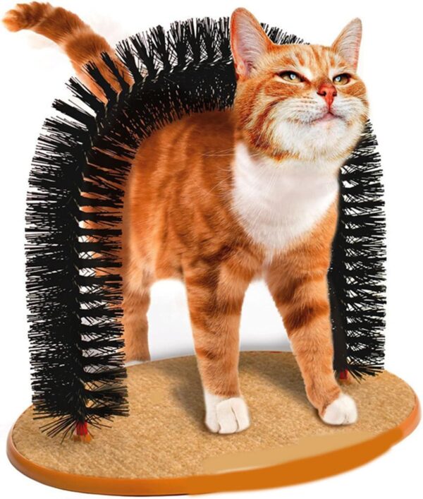 MINGZE Arch Cat Groom Self Grooming Cat Toy Cat Self Groomer, Massager and Cat Scratcher, Scratching Arch Kitten Massaging Pet Self Grooming Bristle Groomer Toy Perfect For Playing And Scratching