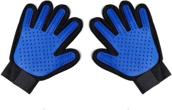 MYYINGELE Dog Pet Grooming Glove 2 Pack 2 Pack Dog Grooming Glove and Cat Grooming Glove Set with Adjustable Cuffs for a Better Fitting Pet Glove for Cat Dog