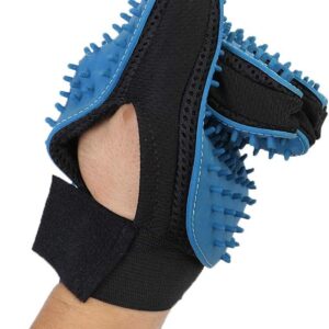 MYYINGELE Dog Pet Grooming Glove, Gentle Deshedding Brush Glove - Efficient Pet Hair Remover Mitt - Massage Tool with Enhanced Five Finger Design - for Dogs Cats Horse Rabbit for Cat Dog