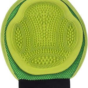 MYYINGELE Dog Pets Grooming Mitt, Pet Brush, Dog Grooming & Cat Grooming Glove, Right & Left Handed Fit, Eco Friendly Soft & Gentle Shedding Brush for Cat Dog, Green