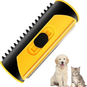 Marstey Dog Brush Cat Brush Grooming Comb, Flea Comb for Dogs, Pet Grooming Tool, for Cat Dog Shedding Brush Cat Dog Massage Clean Tangled Brush(Yellow)