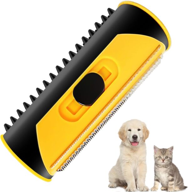 Marstey Dog Brush Cat Brush Grooming Comb, Flea Comb for Dogs, Pet Grooming Tool, for Cat Dog Shedding Brush Cat Dog Massage Clean Tangled Brush(Yellow)