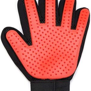 MiXXAR Pet Dog Cat Grooming Glove Gentle Deshedding Brush Glove Pet Hair Remover Mitt Massage Deshedding Glove Brush for Long Short Fur Dogs Cats and More Left Hand or Right Hand