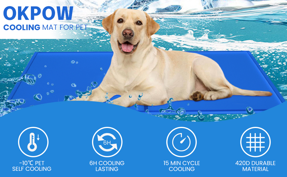 Dog Cooling Mats Large Cool Pad Bed Pet Gel Self Cooling Cold Cooler Mattress