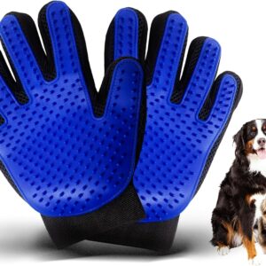 Panda Products Dog Grooming Gloves - Pair of Gloves - Pet Grooming Gloves - for Dogs & Cats - Massaging Function - 5-Finger Design