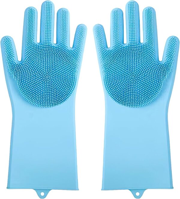 Pet Grooming Glove 2 Pack, Dog Cat Hair Remover Mitt for Bathing & Massage, Deshedding Glove Brush for Long & Short Fur, Ideal for Dogs, Cats, Rabbits, Horses (Left & Right)