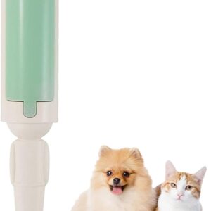 Pet Hair Remover Roller, Reusable Cat And Dog Hair Remover Brush, Washable Lint Brush Pet Fur Remover Sticky Lint Rollers for Carpet Clothes Furniture Bedding Laundry Sofa (Green)