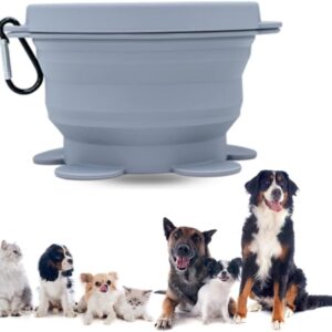 Silicone Dog Bowl Dog Collapsible Bowl Pet Feeding Bowl Dog Food Water Bowl Pet Travel Bowl for Travel Camping Walking