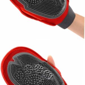 Yardwe 2pcs Pet Shower Pet Hair Removal Brush Pet Grooming Tools Earth Color Gloves Pearlescent Glooming for Dogs Pet Glooming Gloves Hand Muffs Lip Gloss Makeup