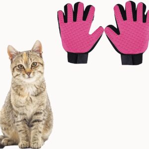 dinghaole Jerking Cat Gloves Rubber Pet Cleaning De-Floating Brush Pet Grooming Jerking Gloves for Cats and Dogs Bathing Products