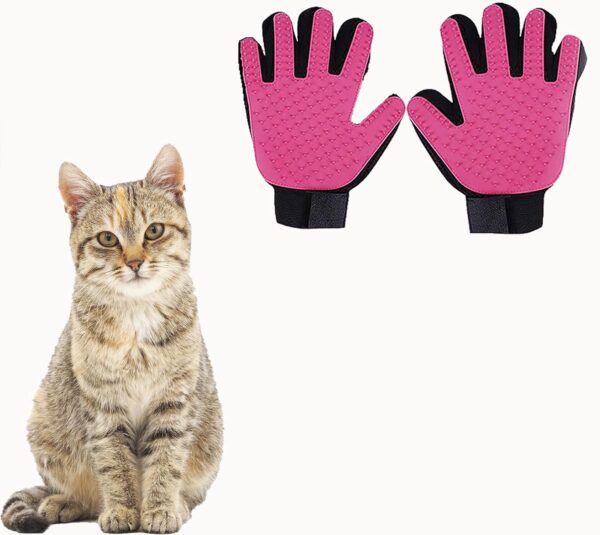 dinghaole Jerking Cat Gloves Rubber Pet Cleaning De-Floating Brush Pet Grooming Jerking Gloves for Cats and Dogs Bathing Products